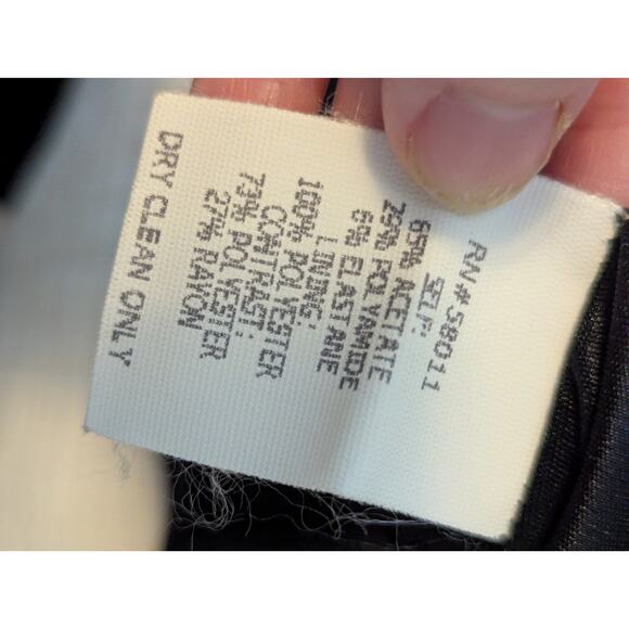 David Meister Long Strapless Evening Gown with White Satin Tie, Black Skirt Sz 6 - Picture 7 of 12